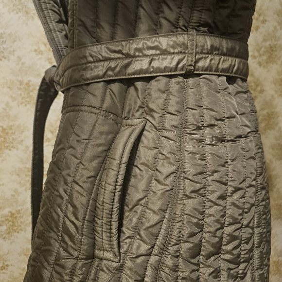 VINTAGE SIZE 12 60'S PUFFER JACKET GREY-GREEN COLOR - Picture 8 of 16